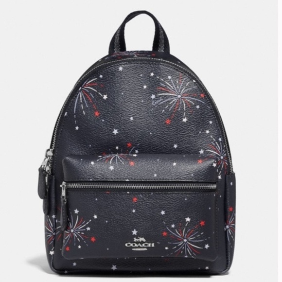 Coach RARE Charlie Firework Americana Print Mini Backpack - Picture 1 of 10